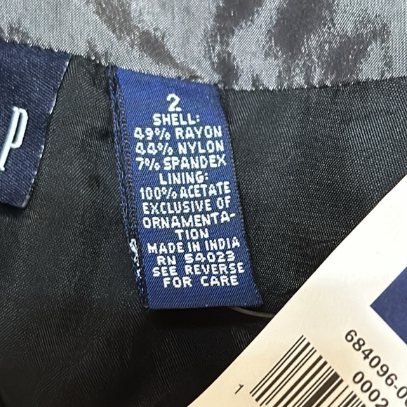 Gap vintage silver gray shimmer skirt with beading - Picture 6 of 7